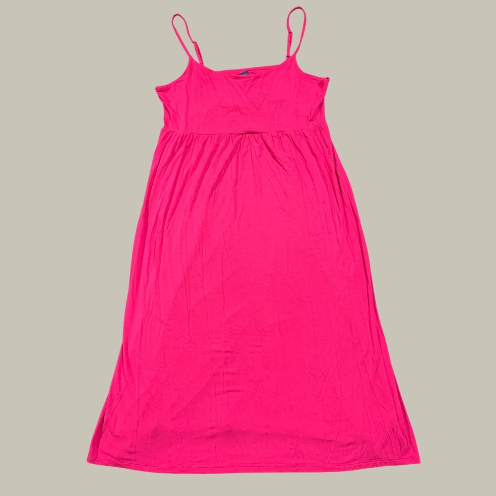 Old Navy Maxi Dress Womens XL Pink Cami Empire Waist Barbiecore Summer Stretch